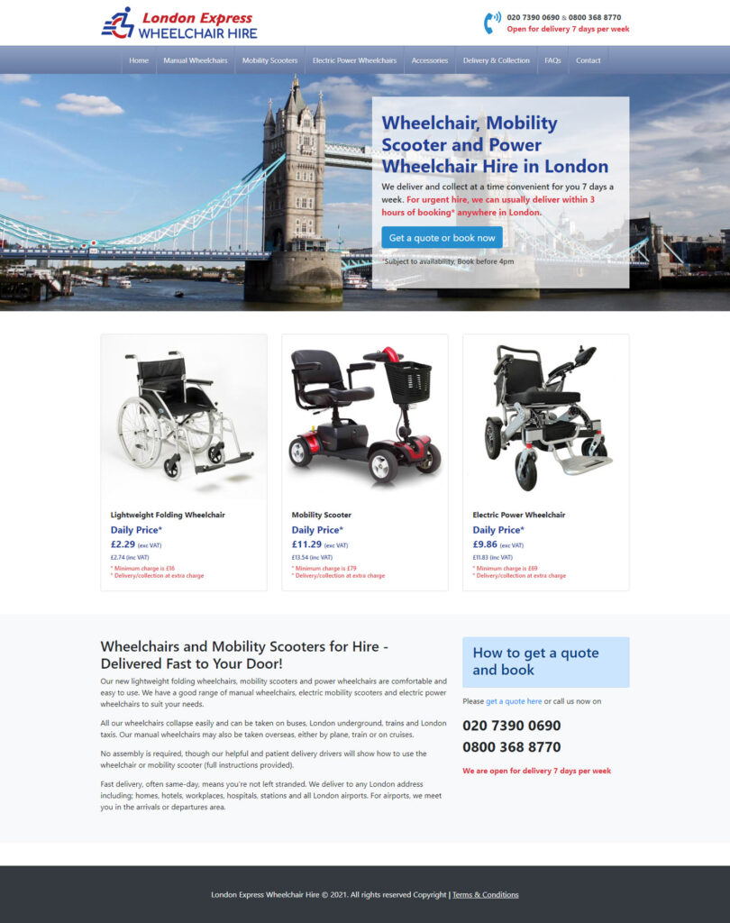 London Express Wheelchair Hire